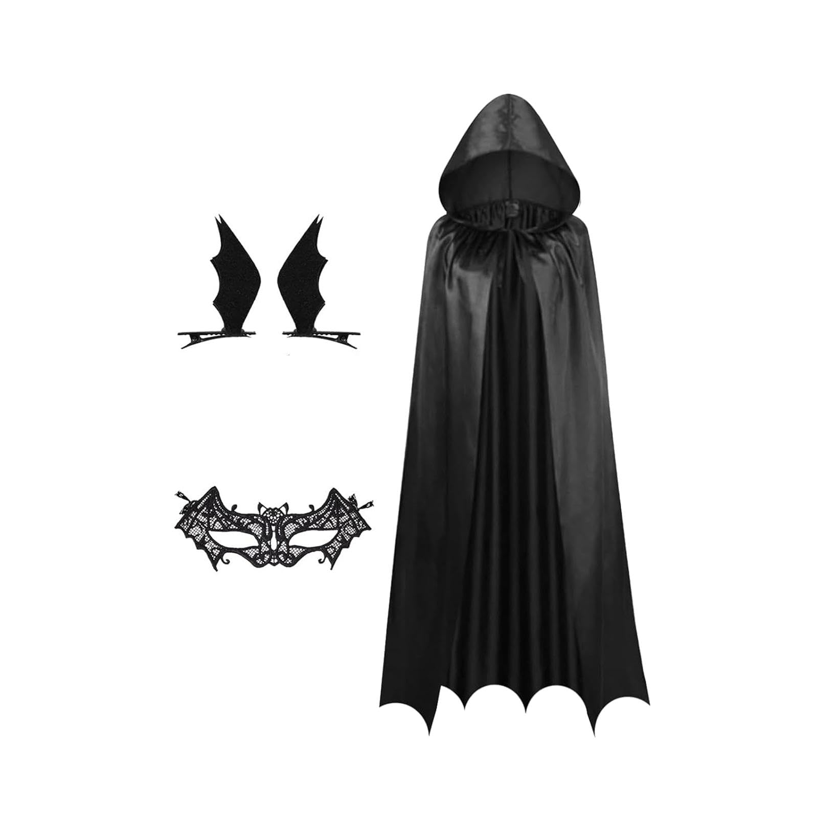 Hooded Cloak Wizard Long Cape for Masquerade Festival Role Playing-Clothing & Accessories-Women-Western Wear-Ponchos & Capes-image-15