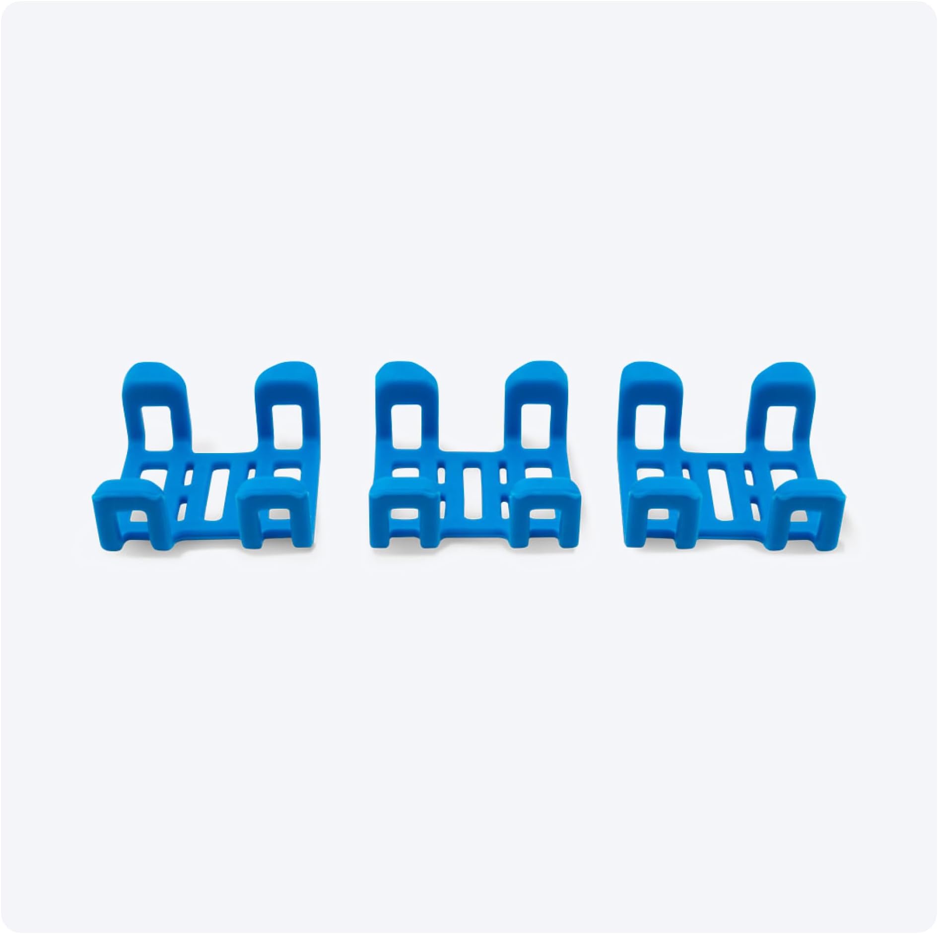 GPS Dog Tracker Rubber Clips x3 (Standard), Blue, 2.8 cm