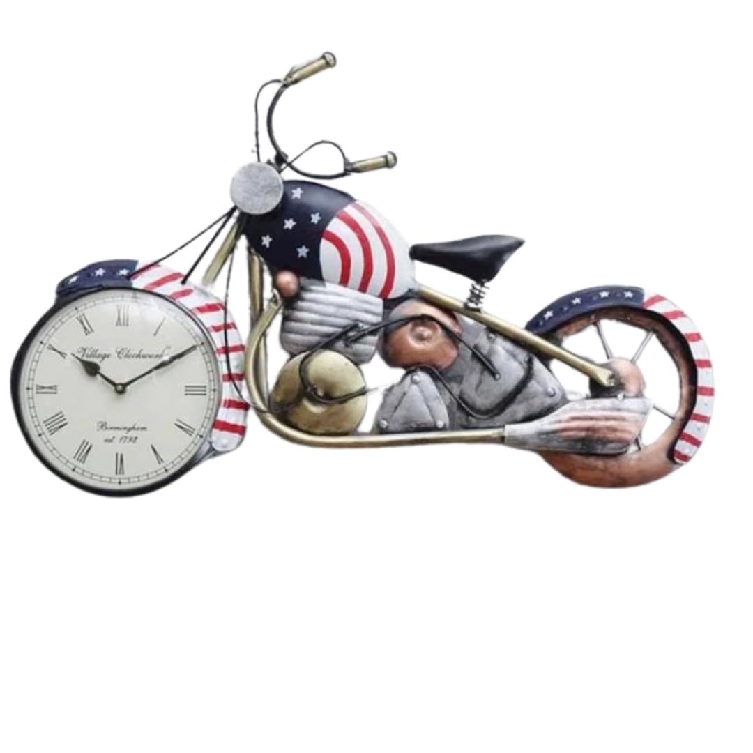 MeUclick Home Decor Wall Mount Clock - American Bike