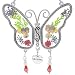 BANBERRY DESIGNS Grandma Butterfly Suncatcher with Pressed Flower Wings Embedded in Glass with Metal Trim - Grandma Heart Charm - Gifts for Grandma - Grandma Gifts