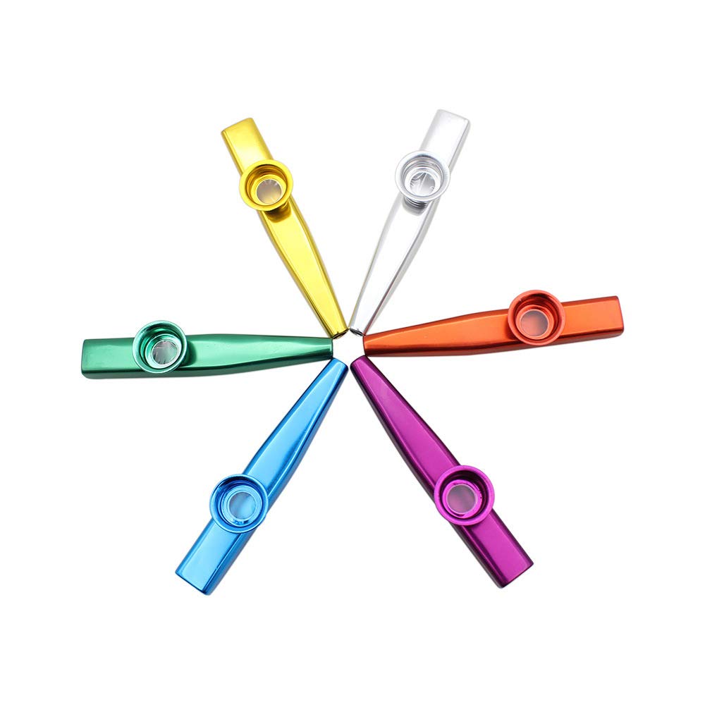 RuiJOTWAT 6 PCS Metal Kazoo Guitar Ukulele Companion Portable Card Set Flute Musical Instruments Simple and Easy to Learn - Image 3