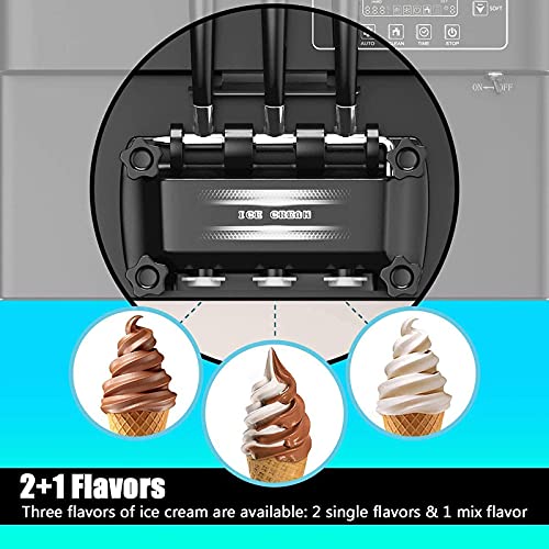 2200W Kommerzielle Eismaschine, Soft & Hard Serve Desktop Automatische Eismaschine Mit LCD-Display, 3… – Bild 4