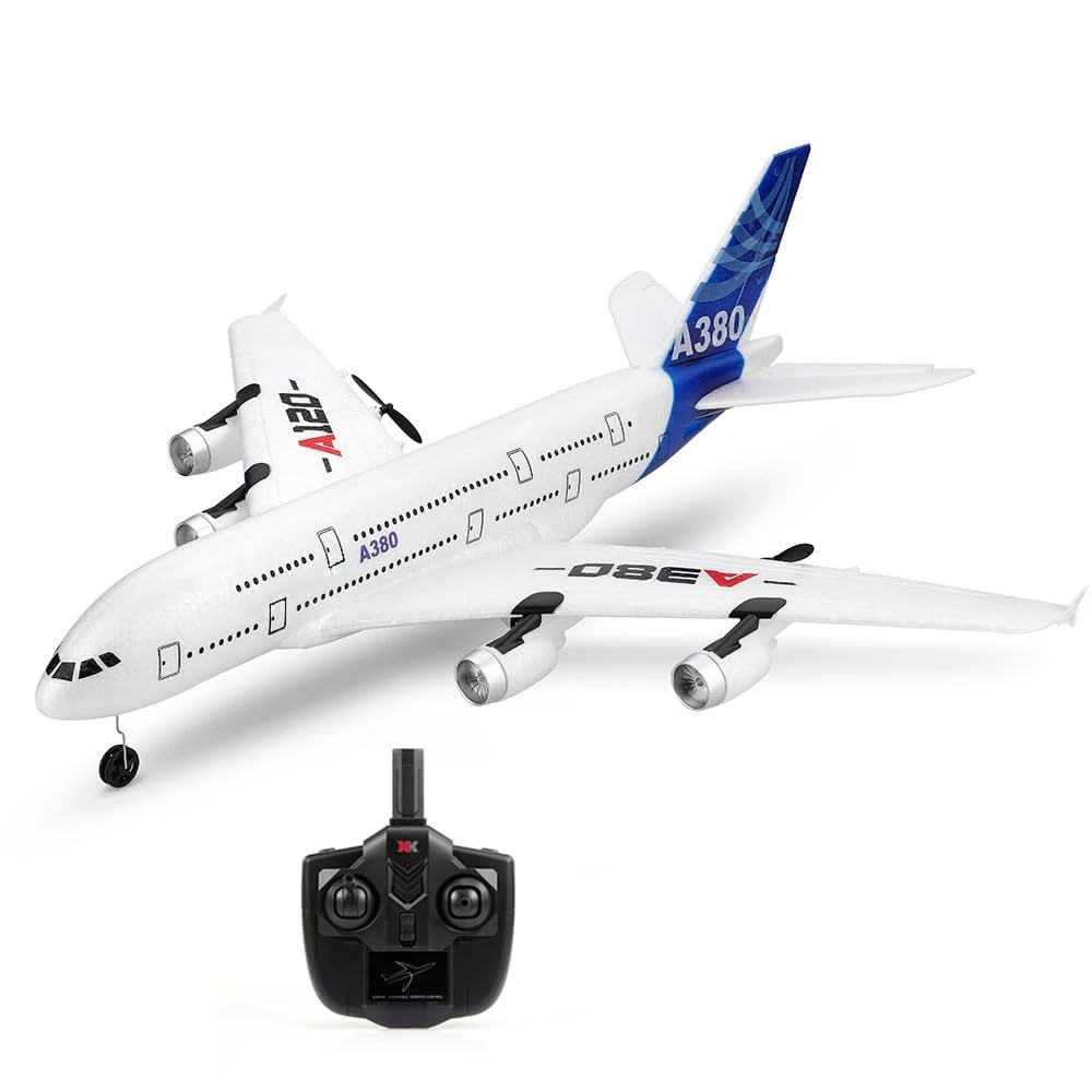 efaso RC Flugzeug A-120 ferngesteuertes Flugzeug aus robustem EPO-Material mit Stabilisierungssystem 3-Kanal Flugzeug ferngesteuert mit 2,4GHz Rc Passagierflugzeug (RC Flugzeug A-120)