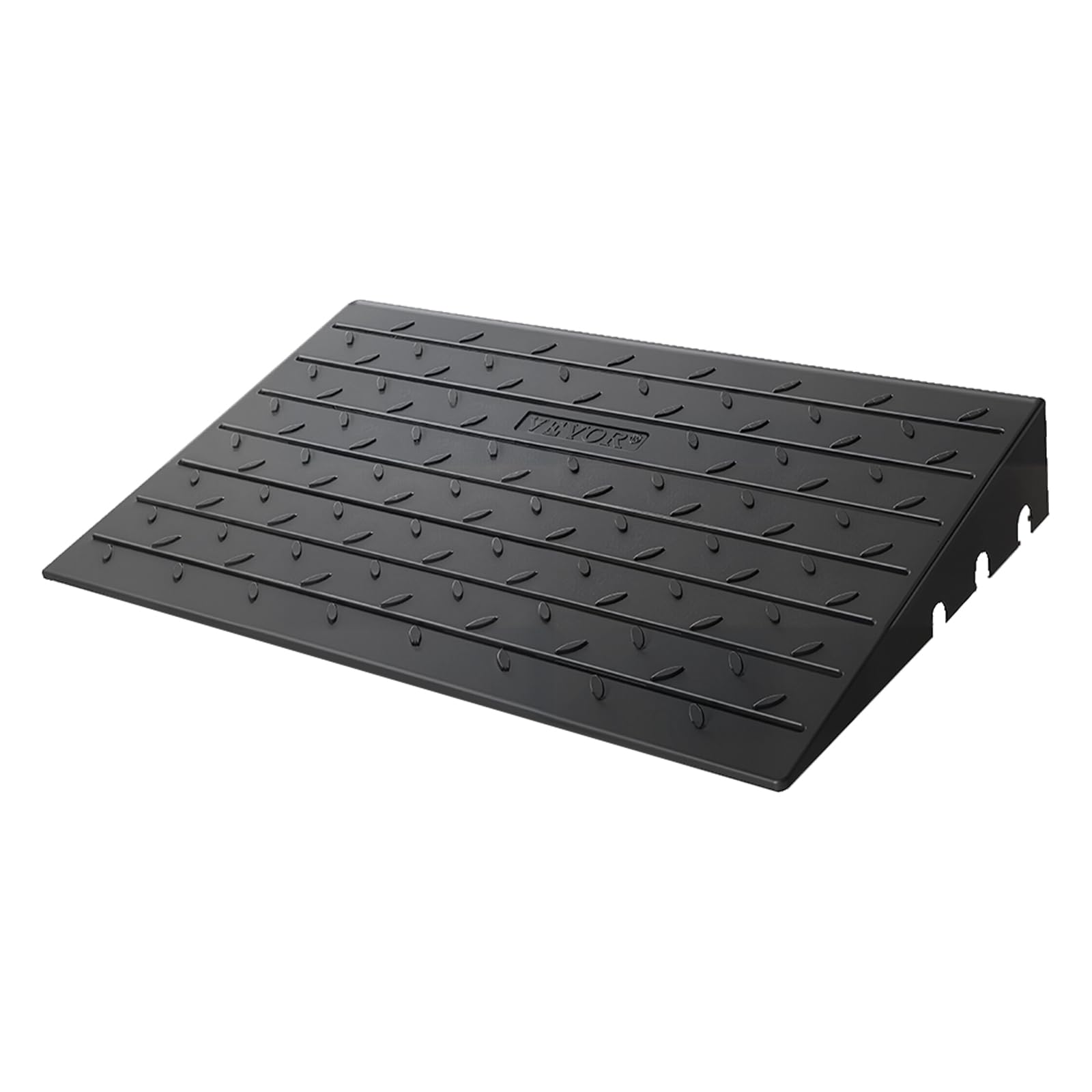 VEVOR Rampa de umbral de Goma 6,5 cm Cubierta de Cable de 3 Canales rampa de umbral sólida Entrada en ángulo de Goma Capacidad de Carga Nominal de 1000 kg para Casas Peldaños Escaleras Puertas Plata