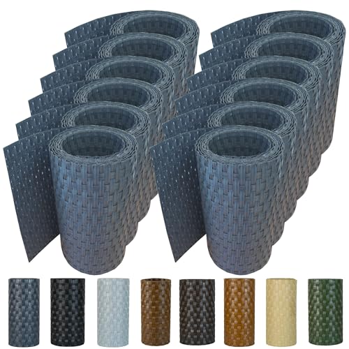 Brise-vue en Polyrotin workingHOUSE pour clôture de jardin - Bandes Résistantes aux Intempéries Pour Clôture, Balcon et Terrasse - Sans Entretien et Facile à Installer – 255 cm x 19 cm (Anthracite)