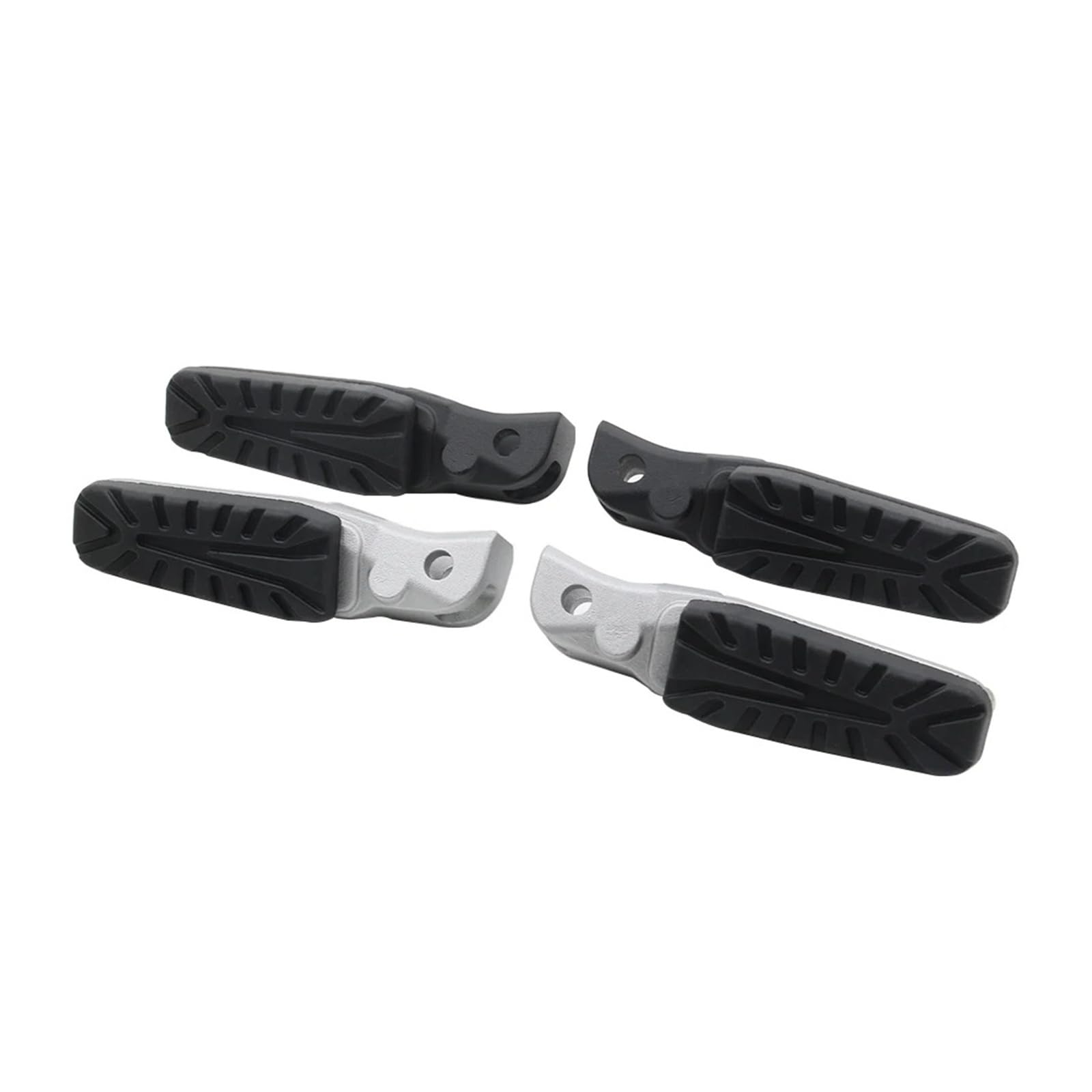 Pasuje do DUKE 250 390 RC390 2019-2024 Duke250 Duke390 podnóżki z gumową osłoną motocykl przedni tylny podnóżek podnóżki pedały(Front Rear Silver)