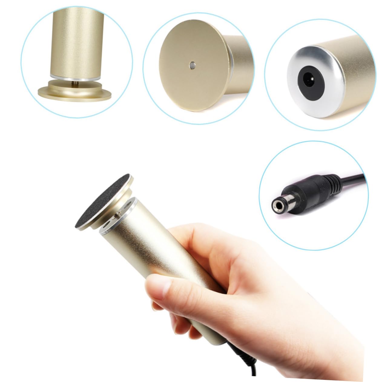 Râpe à Pied Électrique 12w, en Aluminium, pour Callosités et Peaux Mortes