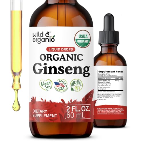 USDA Organic Korean Red Ginseng Extract Drops - Immune Support - 2 oz