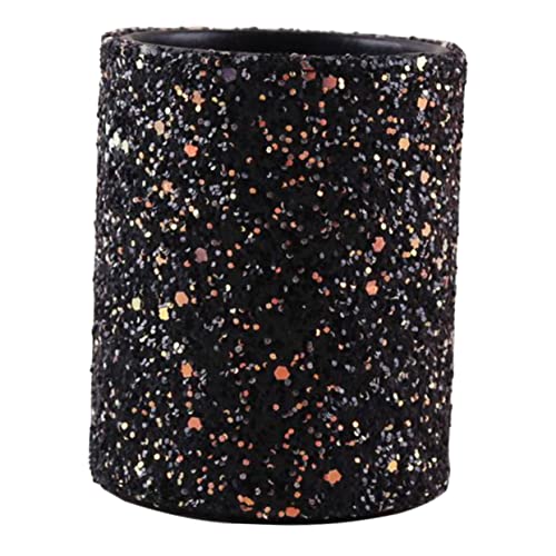 POPETPOP Pot à Pinceaux de Maquillage Noir Résistant, Seau de Rangement Pratique en Plastique, Multifonction pour Domicile et Salle de Bain, Organisateur Épais sans Pinceaux
