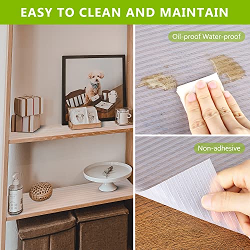 Anze Shelf Liner Non Adhesive Refrigerator Mats Washable, No Odor Plastic Pantry Liners, Wire Shelf Paper & Drawer Liner For Cupboard,Kitchen Cabinets, Bathroom Shelves, Shoe Rack #TOP2
