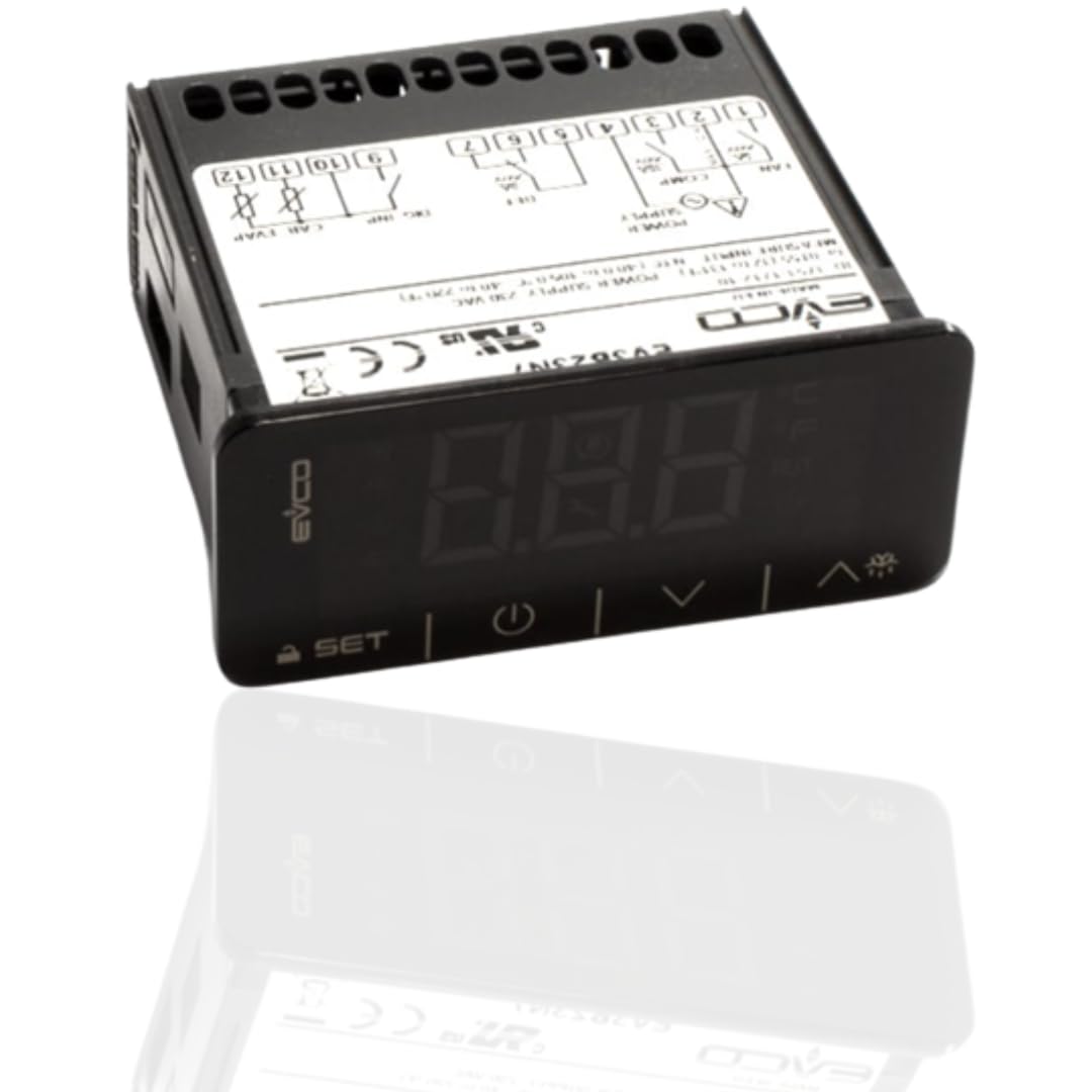 Termostato digital para todos los controles, refrigerador, EVCO, congelador EV3B23N7, 230 V