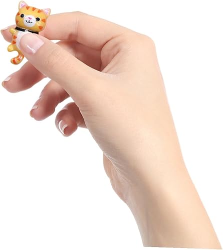 Miniatura 4 de STOBOK 50 piezas de mini gatos de resina adorables, modelo de joyería de resina para álbumes de recortes, decoración de adornos para decoración de