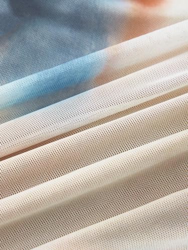 Verdusa Women's Sleeveless Tie Dye One Shoulder Ruched Side Draped Cami Crop Top4