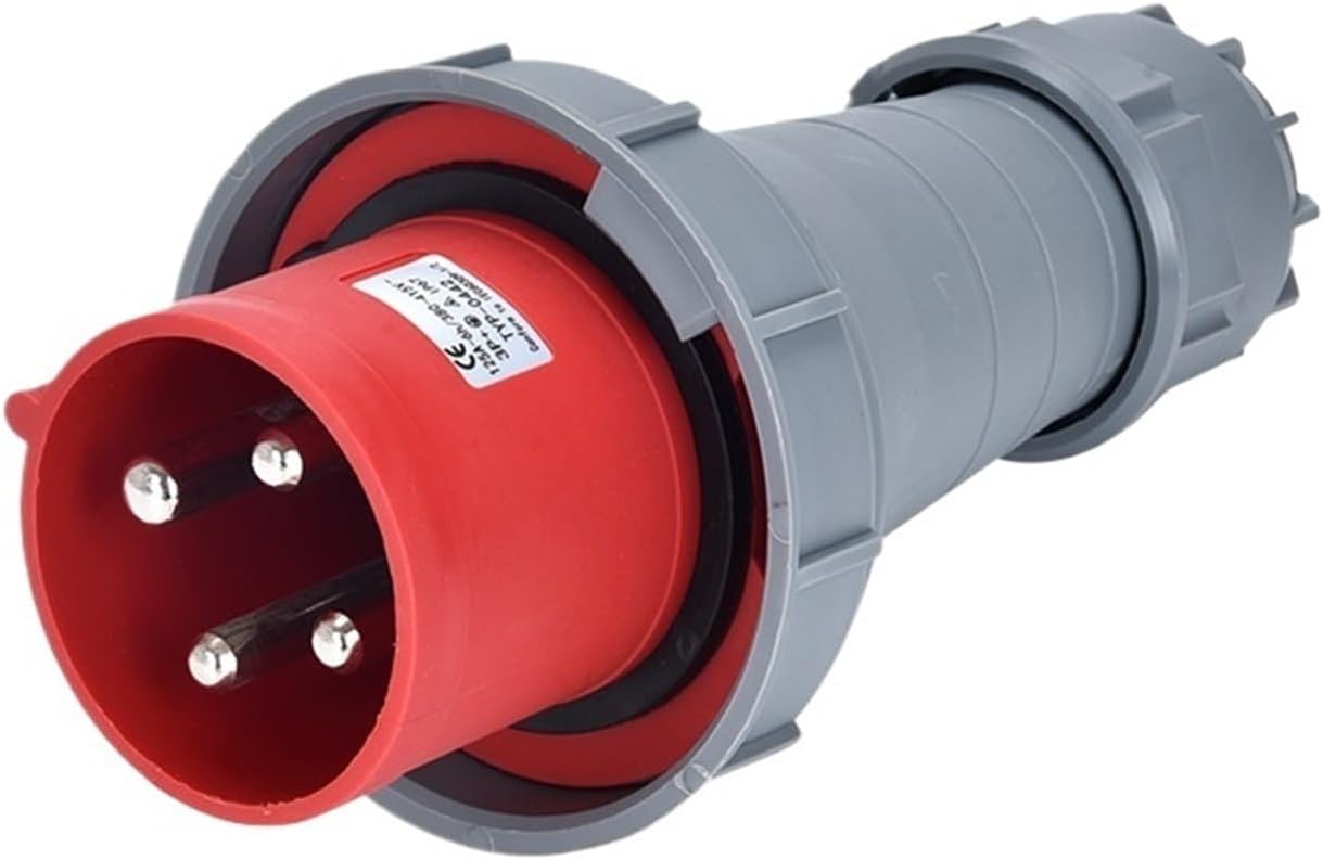 Three-Phase Industrial Waterproof Plug Connector 63A/125A 3-core 4P5-hole Explosion-Proof Aviation Exposed and Concealed Socket(4p125a Ip67 Plug Gp0442)