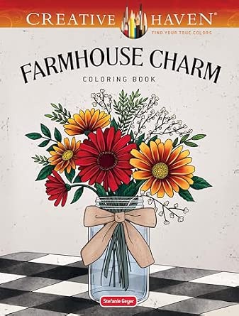 Creative Haven Farmhouse Charm Coloring Book (Adult Coloring Books: In ...