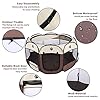 Dog-Playpen-Portable-Foldable-Pet-Playpen-with-Water-Resistant-Upgrade-Puppy-Playpen-with-Removable-Sunshade-and-Bottom-Fixing-Use-for-DogCatRabbit-IndoorOutdoor Upgrade Puppy Playpen with Removable Sunshade