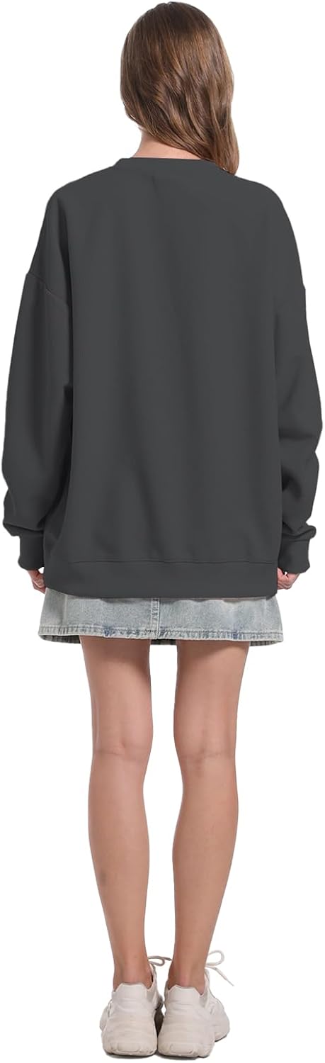 Zukela Sweatshirt for Womens Pullover Crew Neck Long Sleeve Waffle Knit Shirt Tops Fit Soft Outfits Casual Lightweight