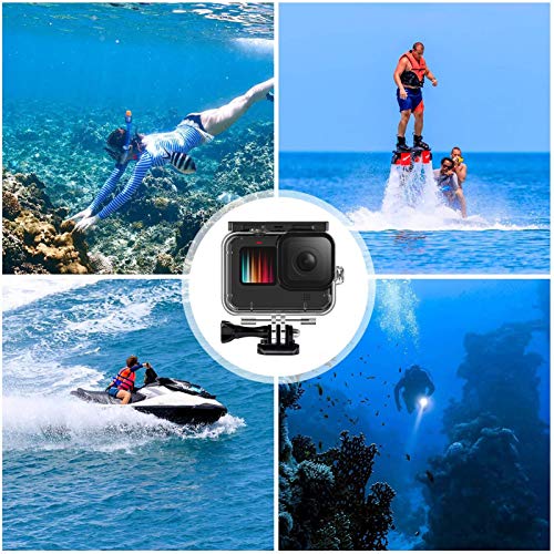 45M waterdichte hoes voor GoPro Hero 9 onderwater waterdichte beschermende behuizing Case voor GoPro 9 actiecamera met… - Afbeelding 4