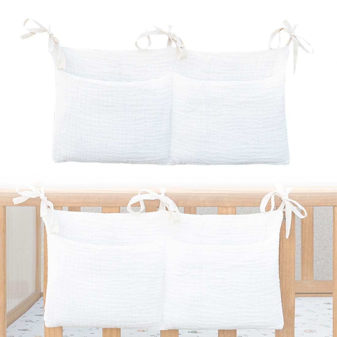 KYLOS Baby Kinderzimmer Organizer Baby Windel Caddy Hängeorganizer Für Kleidung Windeln Spielzeug, Hängen An Krippe, Wickeltisch Oder Wand, Weiß