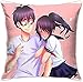Yandere Chan & Yandere Dev (Yandere Simulator) Federa decorativa per cuscino per divano, camera da letto, 40 x 40 cm