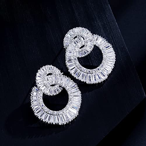 Celebrity Design Women Elegant Statement Rhinestone Jewelry Dangle Drop Earrings Studs3