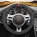 MEWANT Car Steering Wheel Cover Athsuede Car Steering Wrap for Porsche 911 (991) / Boxster (981) / Cayman (981) / Cayenne/Panamera 2010-2016