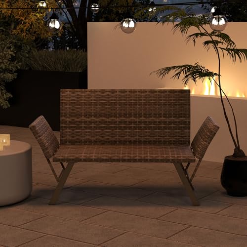 COSTWAY Garden Sofa Bed, Convertible Rattan Daybed Patio Chaise Lounge Chair with Adjustable Armrests, Quick Dry Foam Padded Outdoor Loveseat Wicker Sunbed Lounger Couch for Balcony, Yard and Porch 9 COSTWAY Garden Sofa Bed, Convertible Rattan Daybed Patio Chaise Lounge Chair with Adjustable Armrests, Quick Dry Foam Padded Outdoor Loveseat Wicker Sunbed Lounger Couch for Balcony, Yard and Porch - Image 9