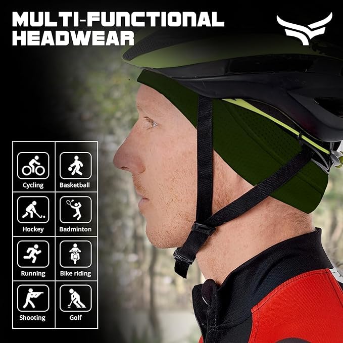Image of XTRIM Unisex Helmet Skull Cap for Bikers & Cyclists, Cotton Head Cap, Hair Inner Helmet Cover Cap for Men, Sweat Cooling for Women, Skull Cap for Summer