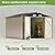 Patiowell 8x10 FT Outdoor Storage Shed, Large Garden Tool Metal Shed with Sloping Roof and Double Lockable Door, Outdoor Shed for Backyard Garden Patio Lawn, Brown