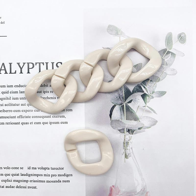 Twistowe pierścienie łączące, akrylowe pierścienie łączące, plastikowe ogniwo 50 szt. Bardzo duże akrylowe pierścienie łączące Łączniki akrylowe Plastikowe ogniwa łańcuszka do wyrobu biżuterii Łańcusz