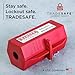 TRADESAFE Plug Lock for Lockout Tagout - 220 Volt Power Cord Lockout, Large Electrical Plug Lock, Industrial Grade Electrical Plug Lockout Device, OSHA Compliant Red