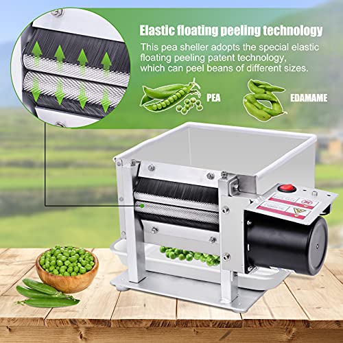 Ymjoinmx Electric Pea Sheller Machine 110V Semi-Automatic Pea Bean Sheller Machine Commercial Bean Pea Peeler Home Peeling Pea Bean Machine #TOP2
