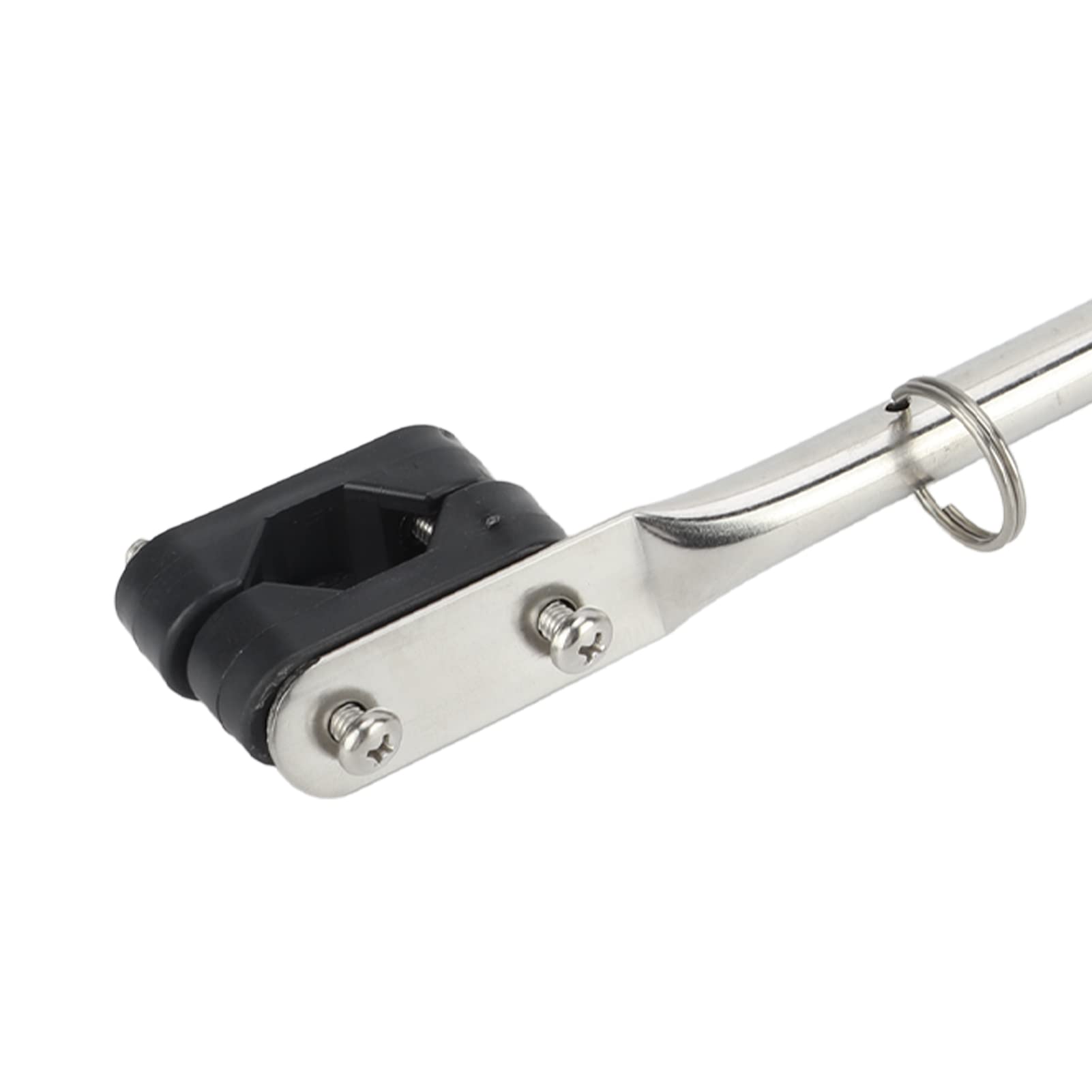 Mat de Pavillon Marin de 390mm en Acier Inoxydable 316 avec Clips Régulables pour Yachts Voiliers et Bateaux à Moteur