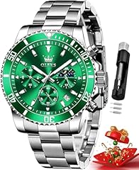 silver green watch for men 2870