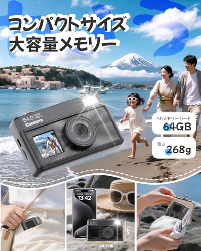 MITMOR 小型 デジカメ 4K 6400万画素 K8 の商品画像 1