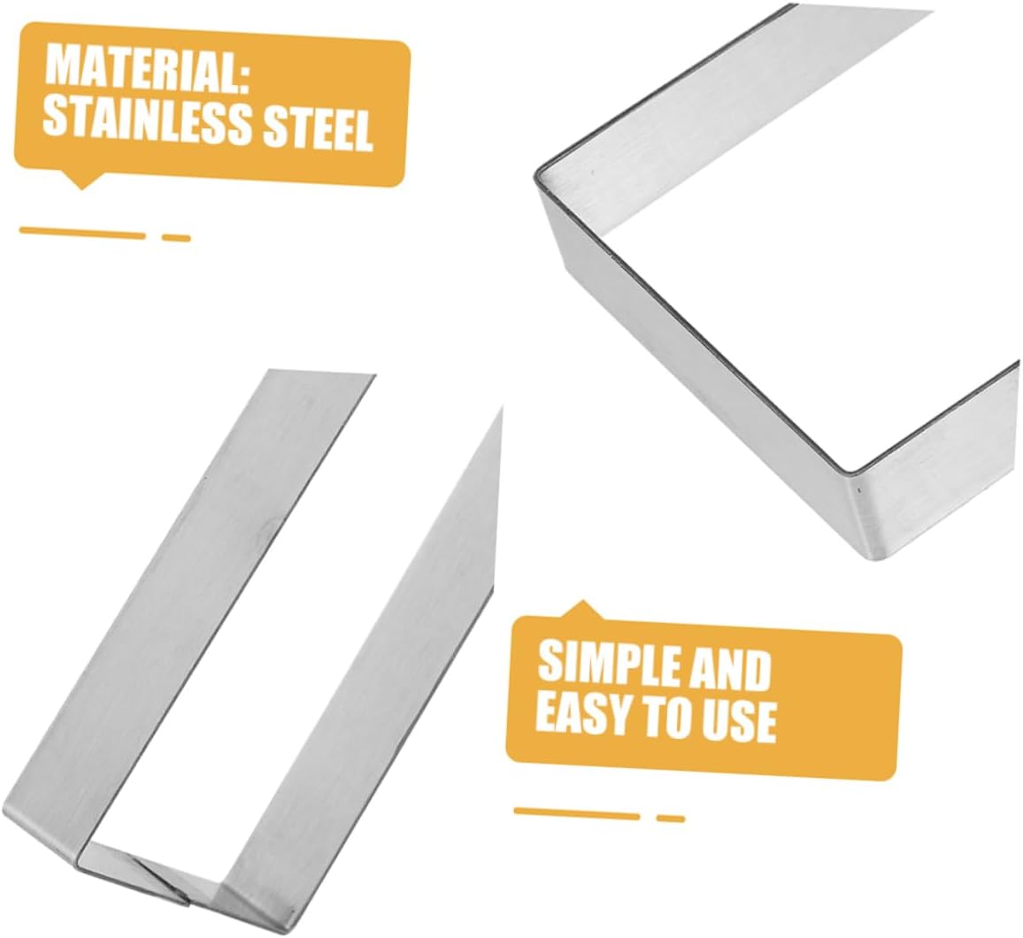 Rectangle Mousse Ring Cake Square Mold Stainless Steel Baking Mold Pastry Baking Tool Easy Release Surface