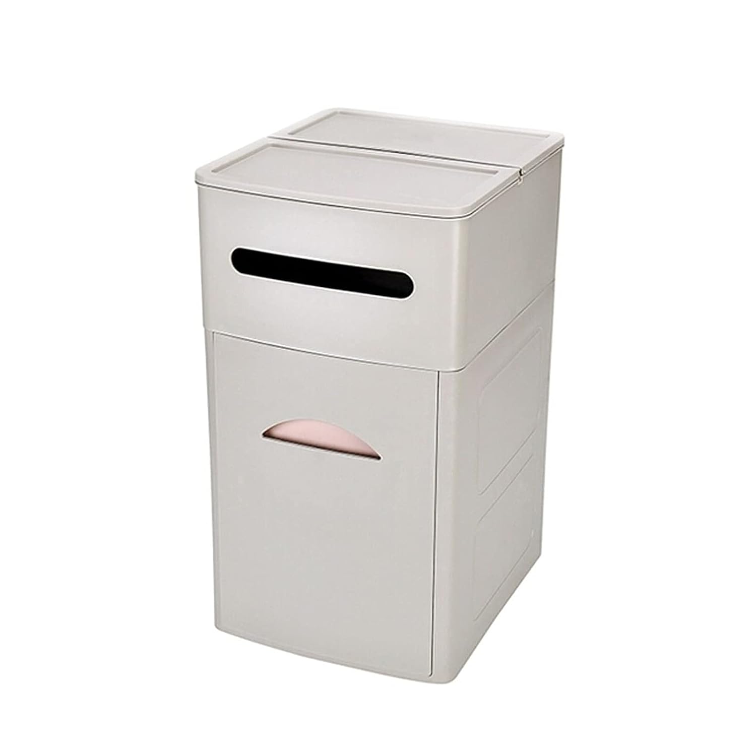 Trash Can ABS Trash Can Bins with Drawer Classification Wastepaper Bins Covered Storage Rubbish Bins Waste Bins Garbage Bin (Color : Gray) (Gray)