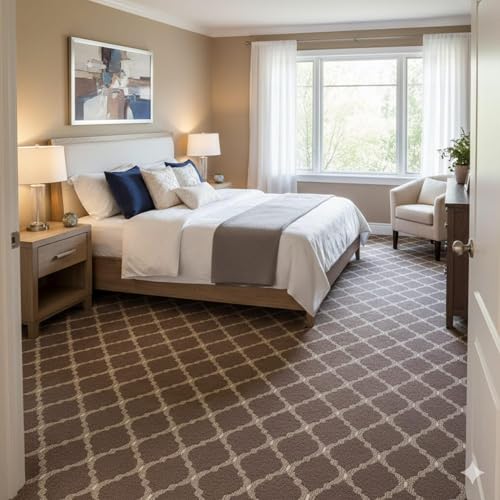 Image of FC Milano-Brown for High Traffic Offices Hotels Homes & Institutions Carpet with Felt Backing Luxurious Feel Floring for Residential, Commercial & Sound Absorbing Easy Clean Low Maintenance