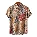 Generic Camicia Stampata Vintage Camicia da Uomo Camicia a Maniche Corte Camicia Casual Camicia Stampata Camicia Stampata Hawaiana Camicia per Uomo Camicia di Jeans