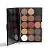 Pure Vie Professional Highlight Eyeshadow Palette Makeup Contouring Kit - 15 Colors Highly Pigmented Nudes Warm Natural Matte Shimmer Cosmetic Eye Shadows Pallet Powder Palette - Holiday Gift Set