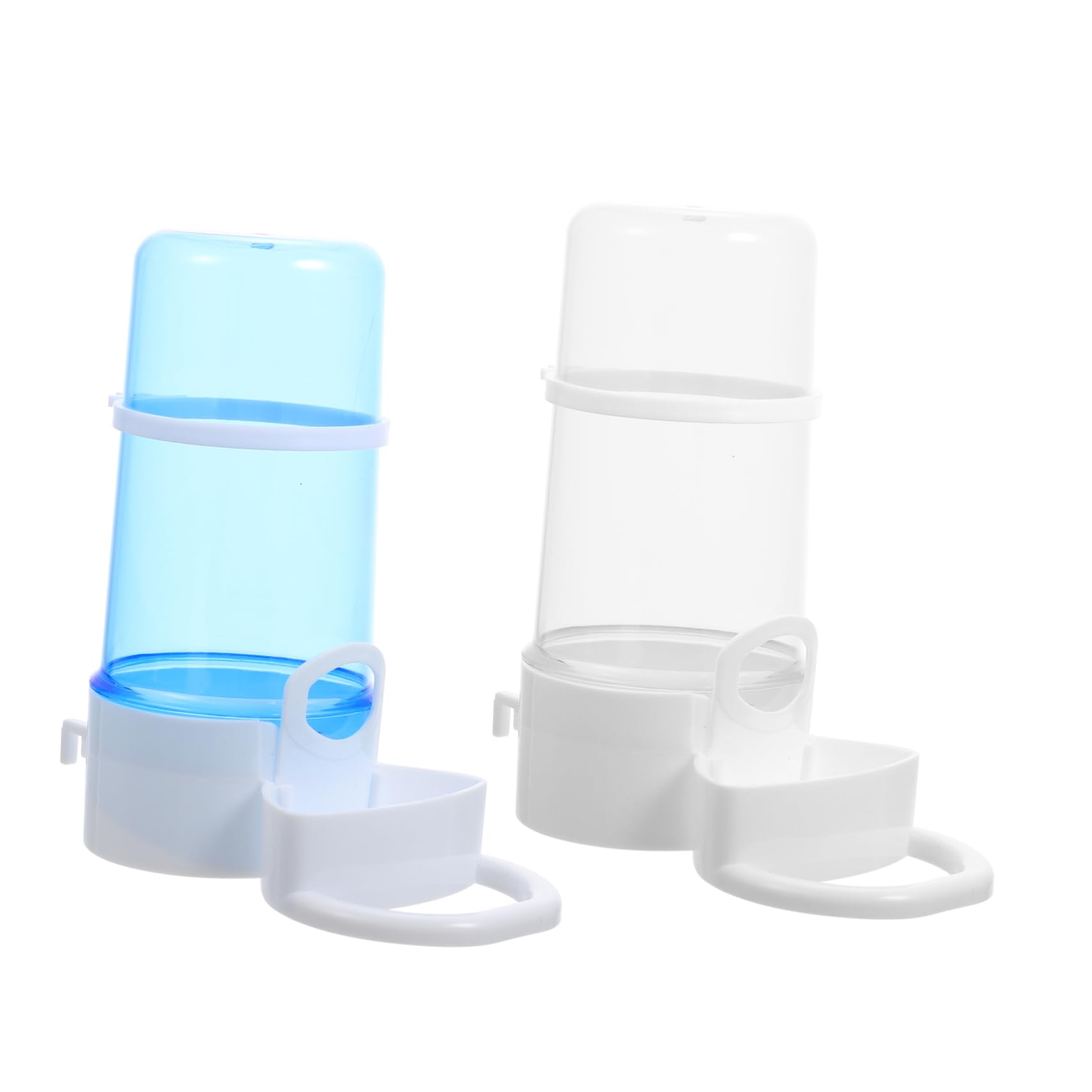 Housoutil 2 uds. Comedero para pájaros, comedero para botellas de agua para pájaros, sin comedero para loros, bebedero para pájaros automático plástico jaula para loros