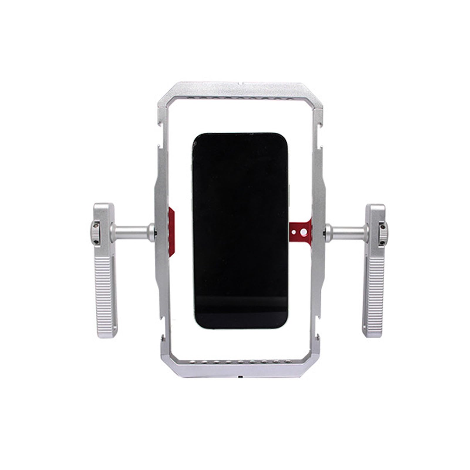Impianto Video per Smartphone con Supporto per Slitta Fredda Gabbia Telefono Cellulare Leggera in Lega di Alluminio con Doppie Maniglie Vlogger Cineasti in Live Streaming 12,2 X 4,9 X 0,9