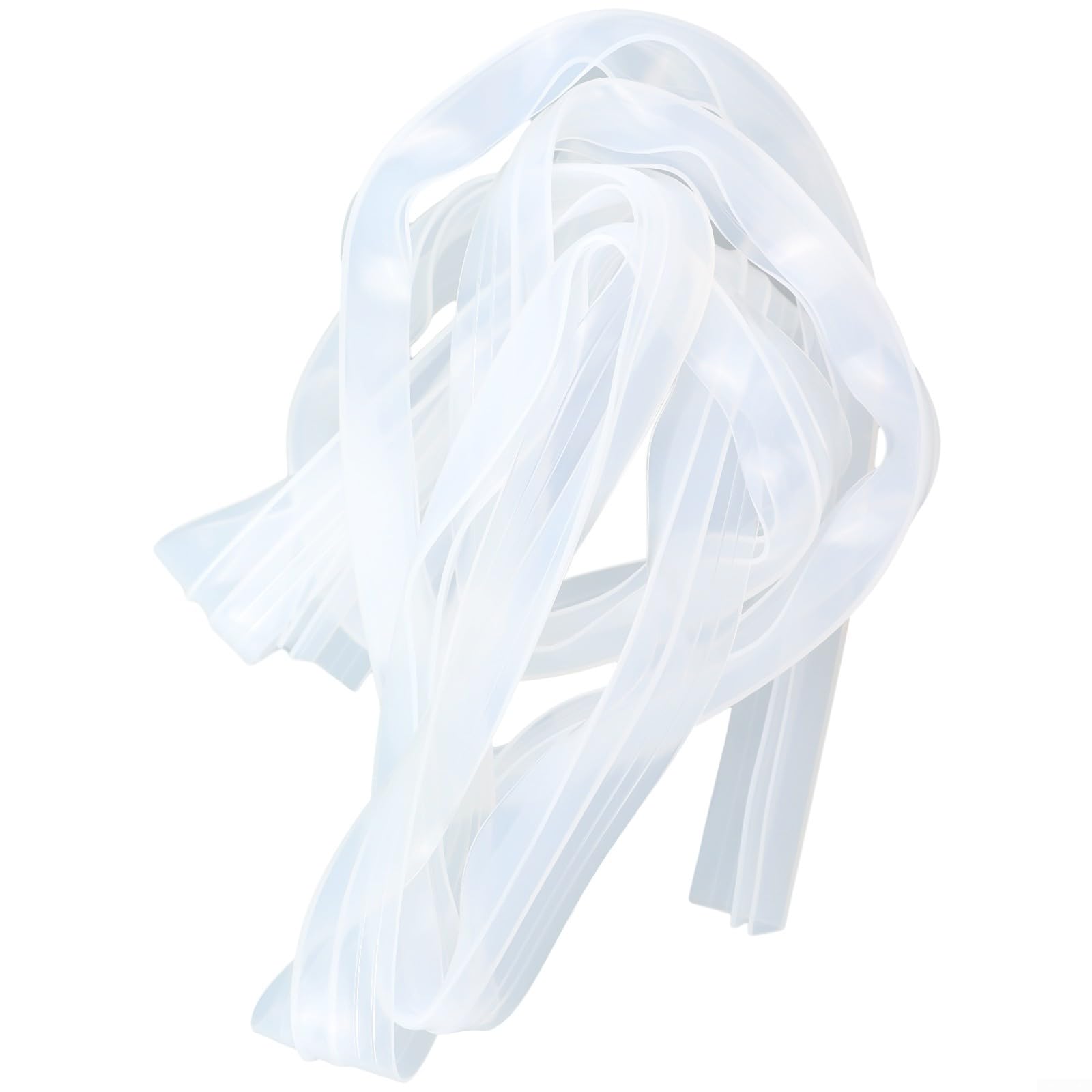 Junta Mampara Ducha 2m Perfil F Goma Flexible Sellador Impermeable para Cristal 6mm Baño(10pcs)
