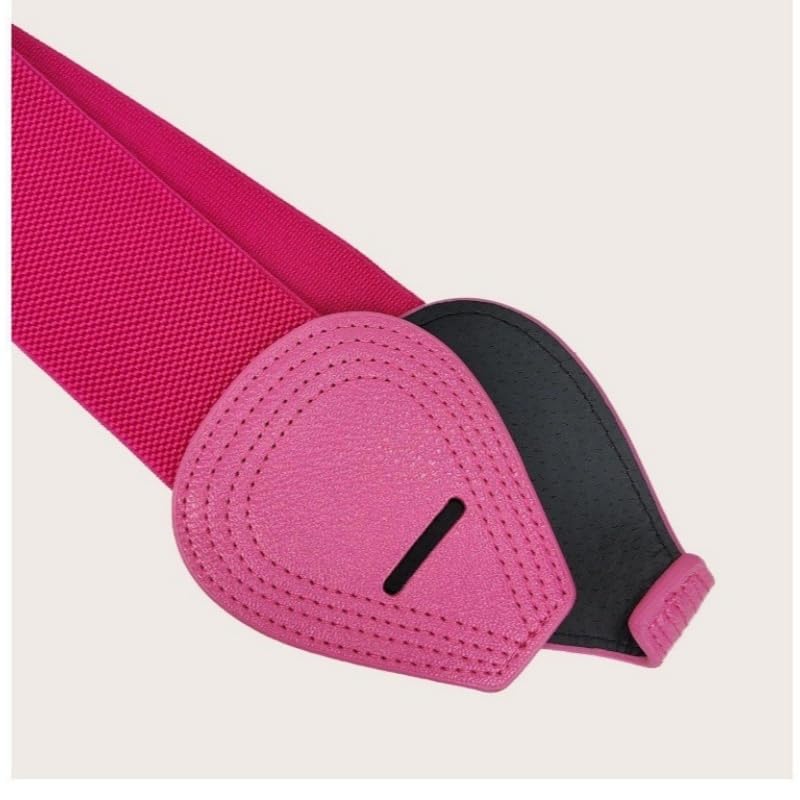 Ladies Interlock Buckle 8-shaped Elastic Belt Fashion Cinch Waistband Dresses Jumpsuit Shirts Wide Stretchy Belts2