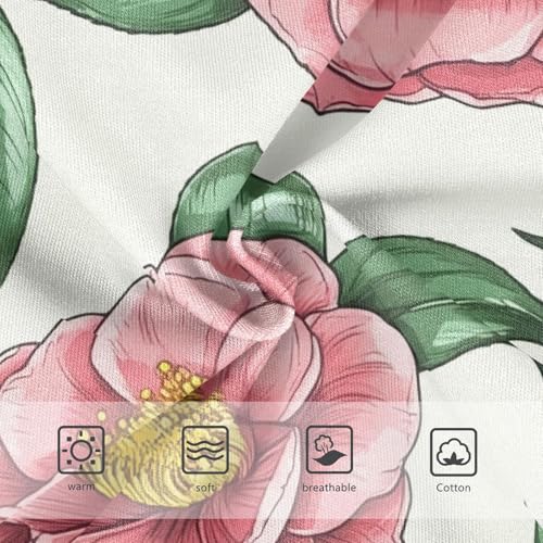 Toddler Girls Underwear 2t Cotton Cute Panties Girl Fun Print Underpants Briefs Pink Flower Green Leaves Beige3