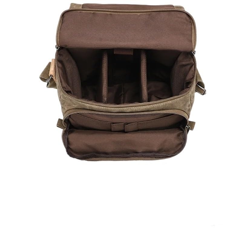 Borsa Reflex Borsa a Tracolla Diagonale SLR Fotografia Borsa for Fotocamera Digitale Borse for Cellulare Zaini da Viaggio Impermeabili in Tela for Il Tempo Libero Zaino Reflex(Khaki)