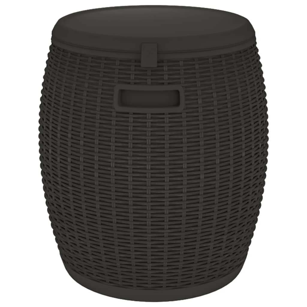 vidaXL Caja de almacenaje de jardín 4 en 1 Polipropileno Negro, Caja de almacenaje para Exterior, baúl de almacenaje, baúl para Cojines
