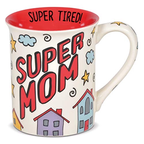 Enesco Our Name Is Mud Super Mom Coffee Mug, 1 Count (Pack Of 1), Multicolor #TOP7