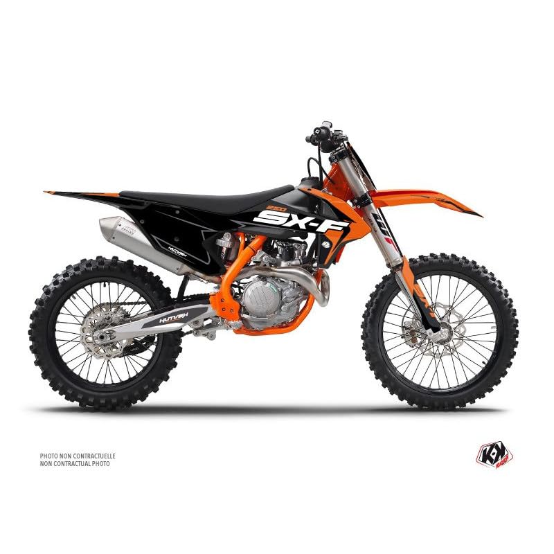 Kit déco Kawasaki 450 KXF noir et vert style Halftone pour moto cross