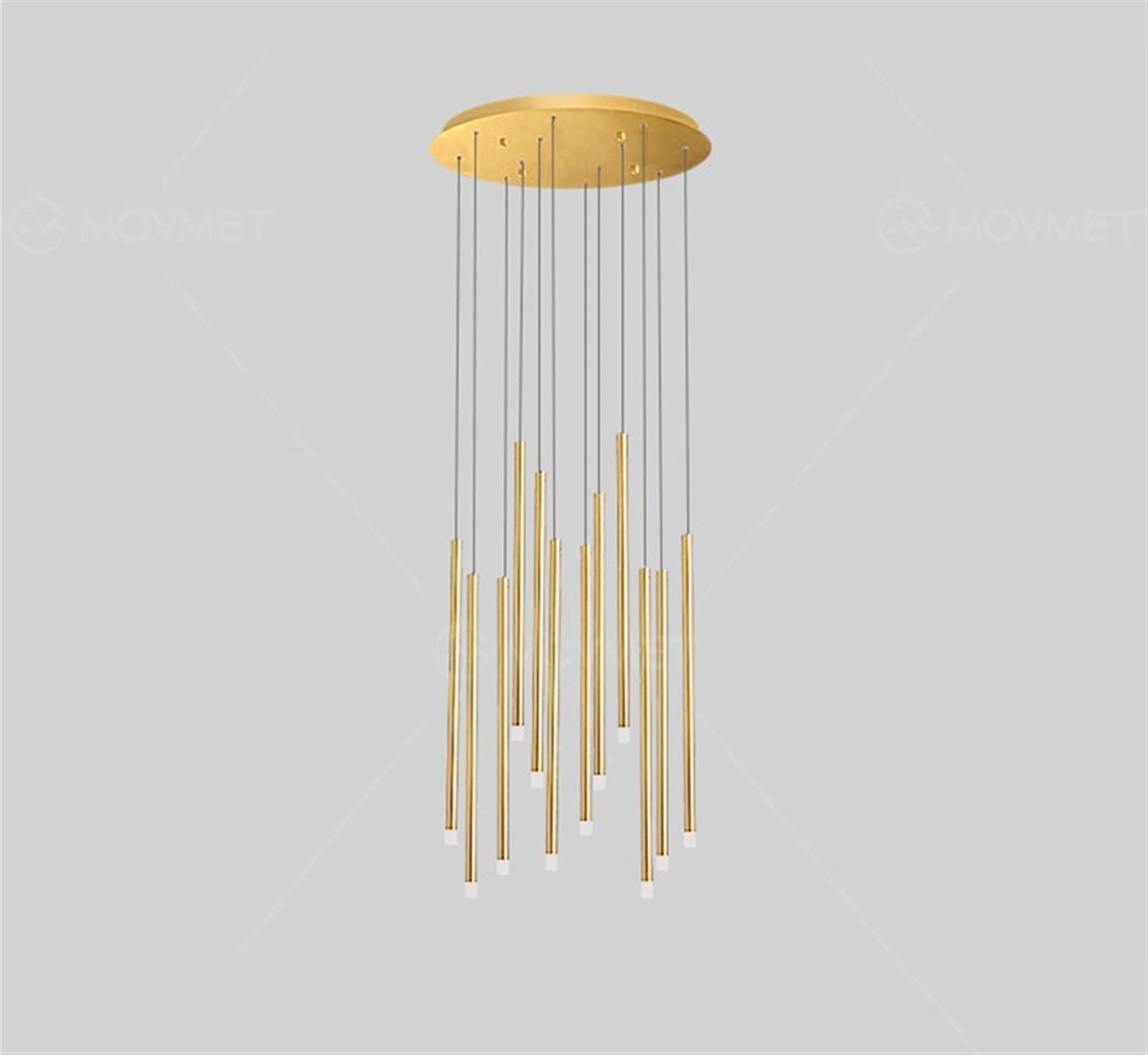 Moderno DIRIGIÓ Lámpara de araña Compatible with salón comedor TUBO LARGO DUPLEX DUPLEX ESCALA AJUSTABLE LÁMPARRA COLGANTE,iluminación de techo